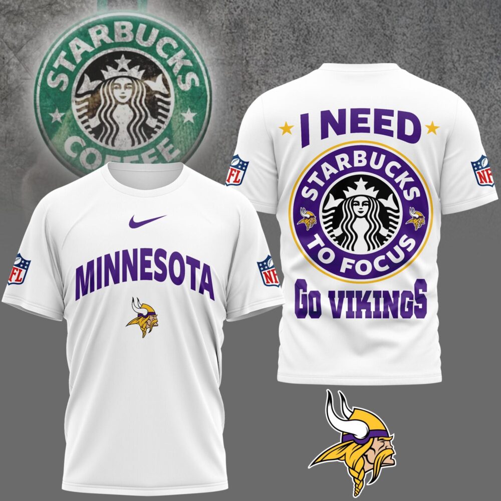 Minnesota Vikings | Premium NFL Starbucks Fan 3D Shirt NY