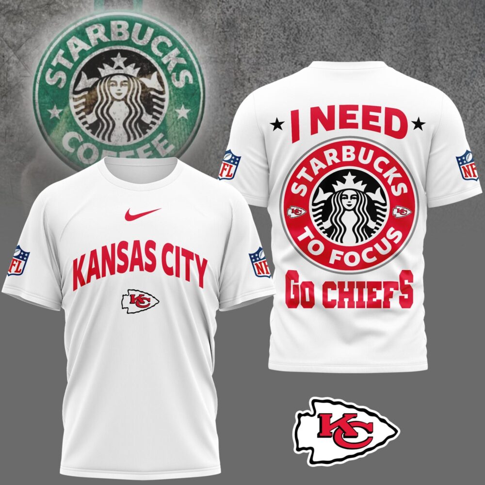 Kansas City Chiefs | Premium NFL Starbucks Fan 3D Shirt NY