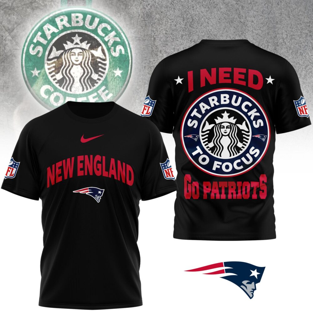 New England Patriots | Premium NFL Starbucks Fan 3D Shirt NY