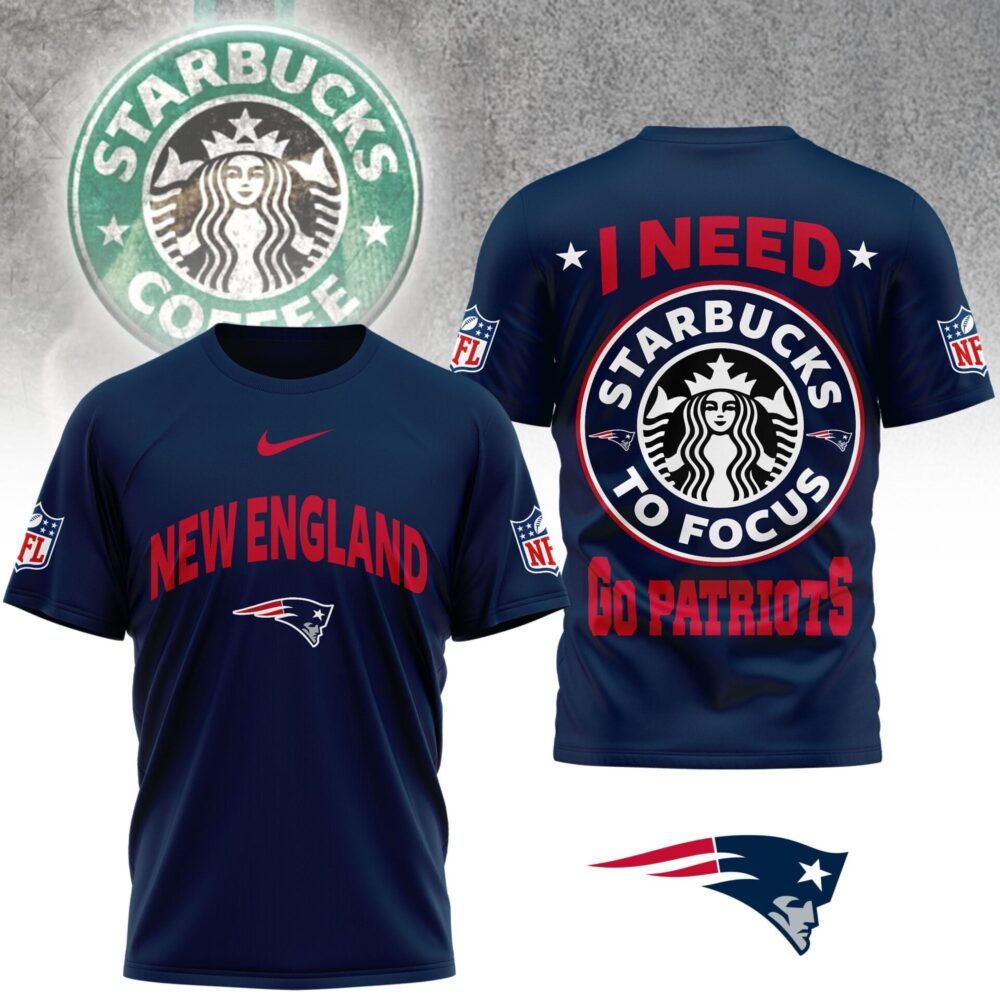 New England Patriots | Premium NFL Starbucks Fan 3D Shirt NY
