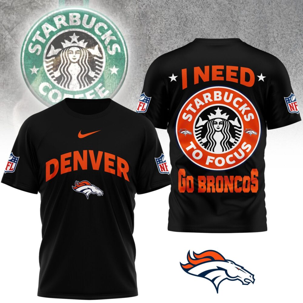 Denver Broncos | Premium NFL Starbucks Fan 3D Shirt NY