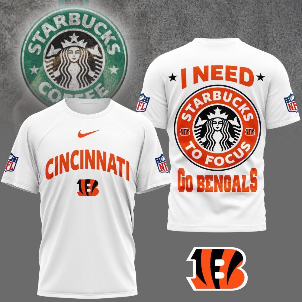Cincinnati Bengals | Premium NFL Starbucks Fan 3D Shirt NY