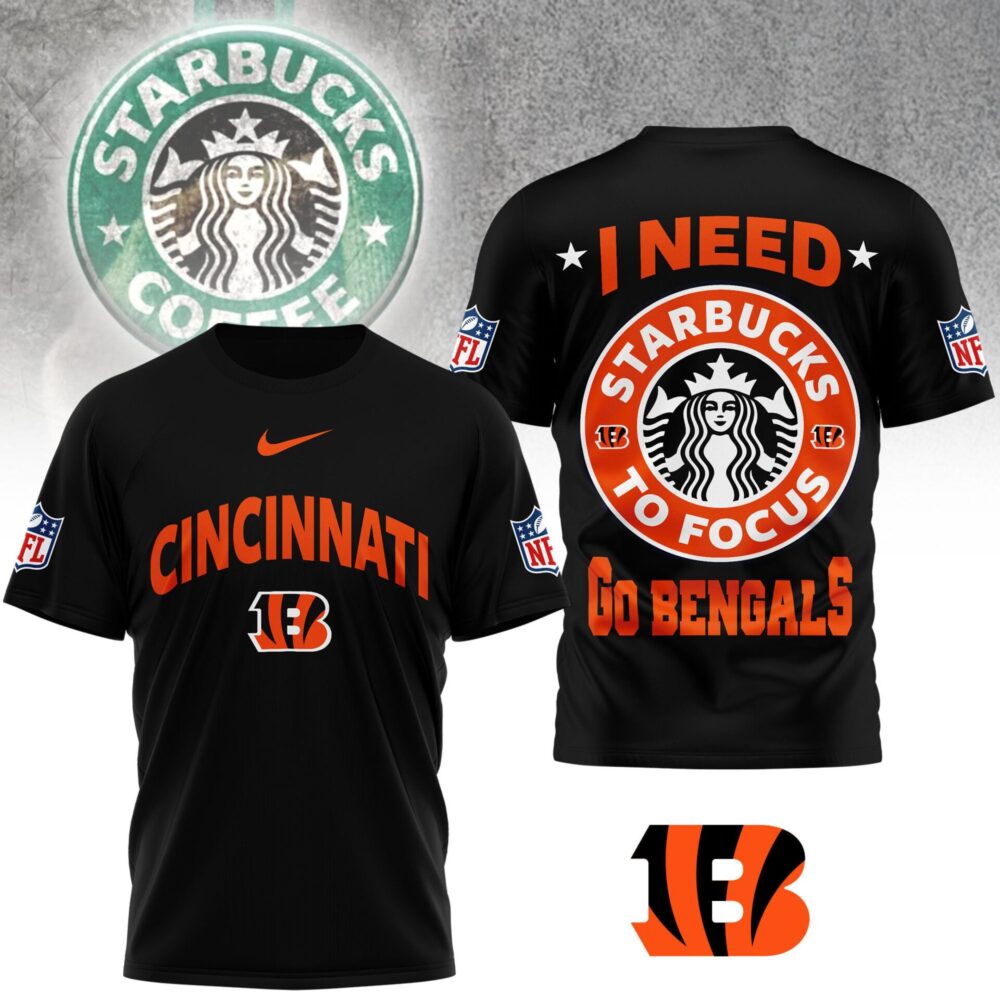 Cincinnati Bengals | Premium NFL Starbucks Fan 3D Shirt NY