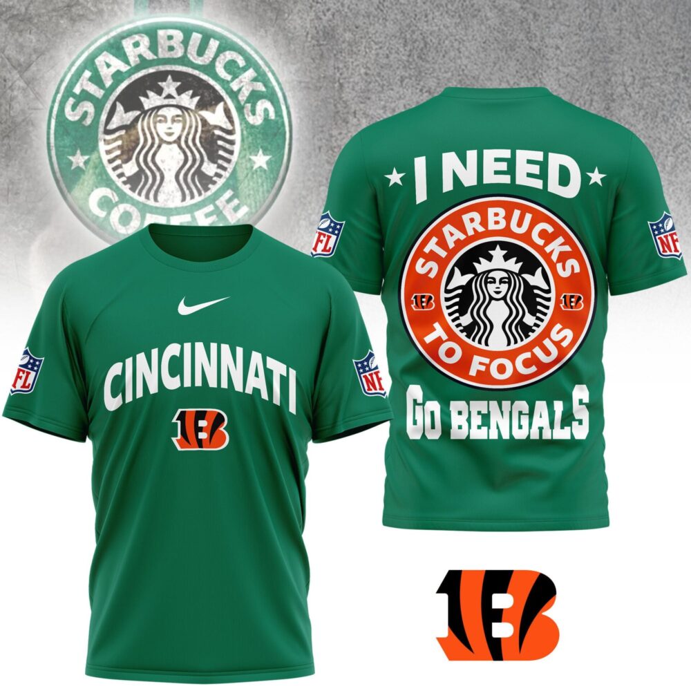 Cincinnati Bengals | Premium NFL Starbucks Fan 3D Shirt NY