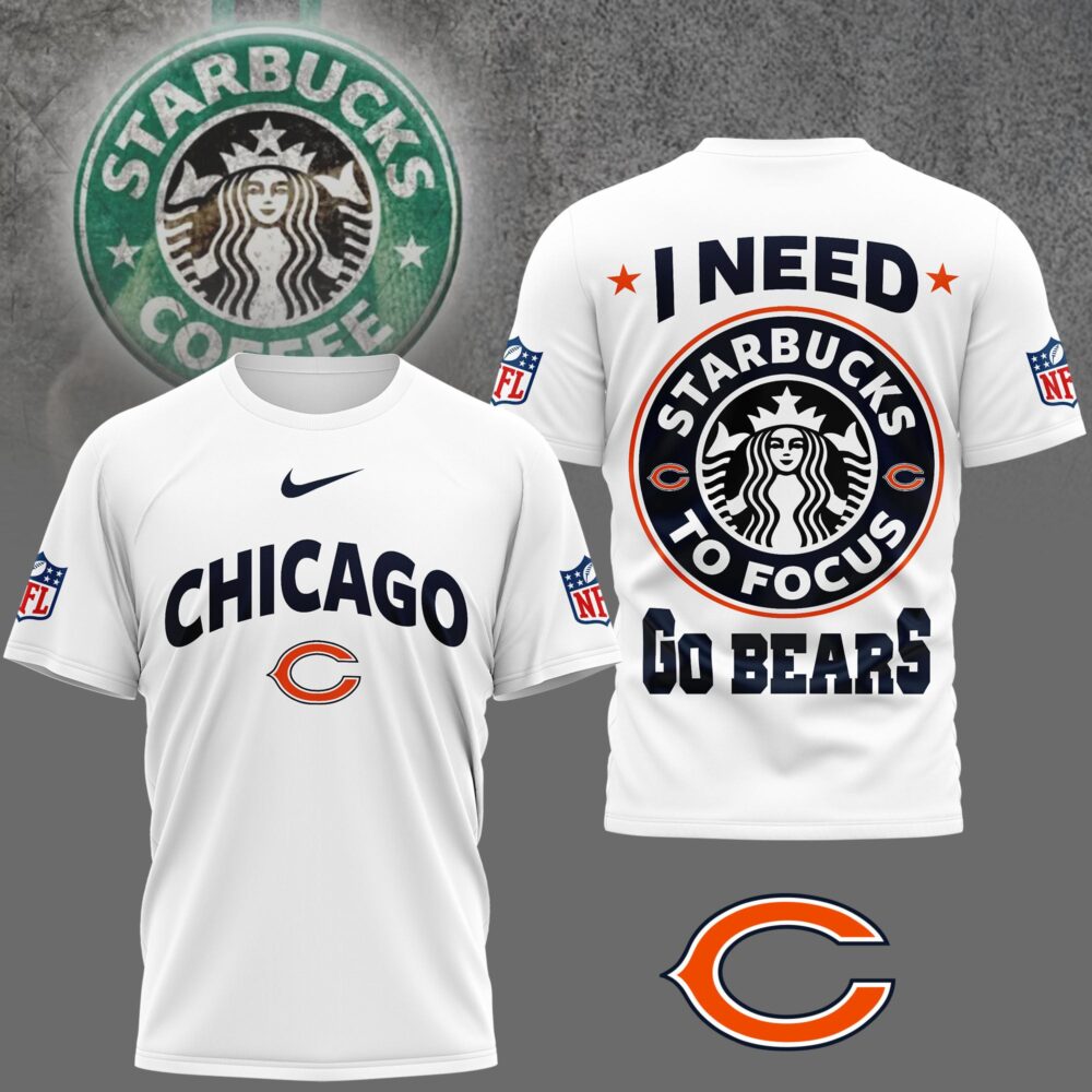 Chicago Bears | Premium NFL Starbucks Fan 3D Shirt NY