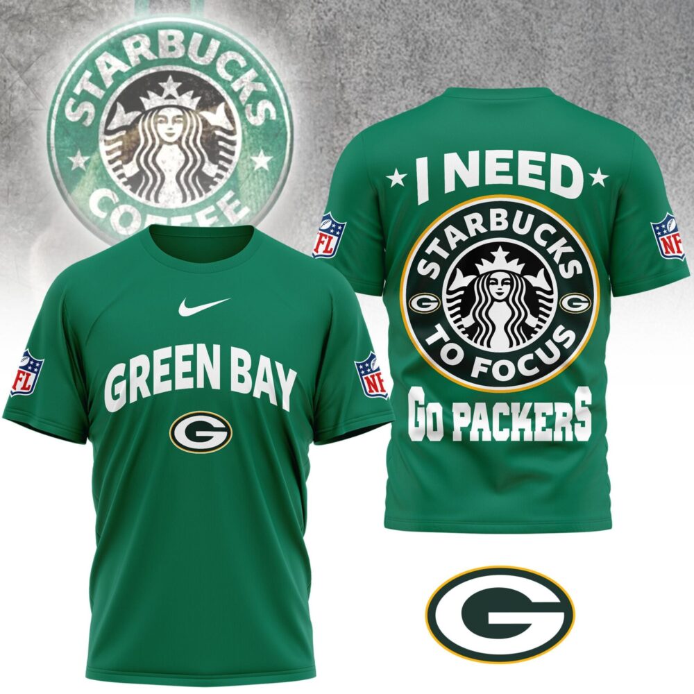 Green Bay Packers | Premium NFL Starbucks Fan 3D Shirt NY