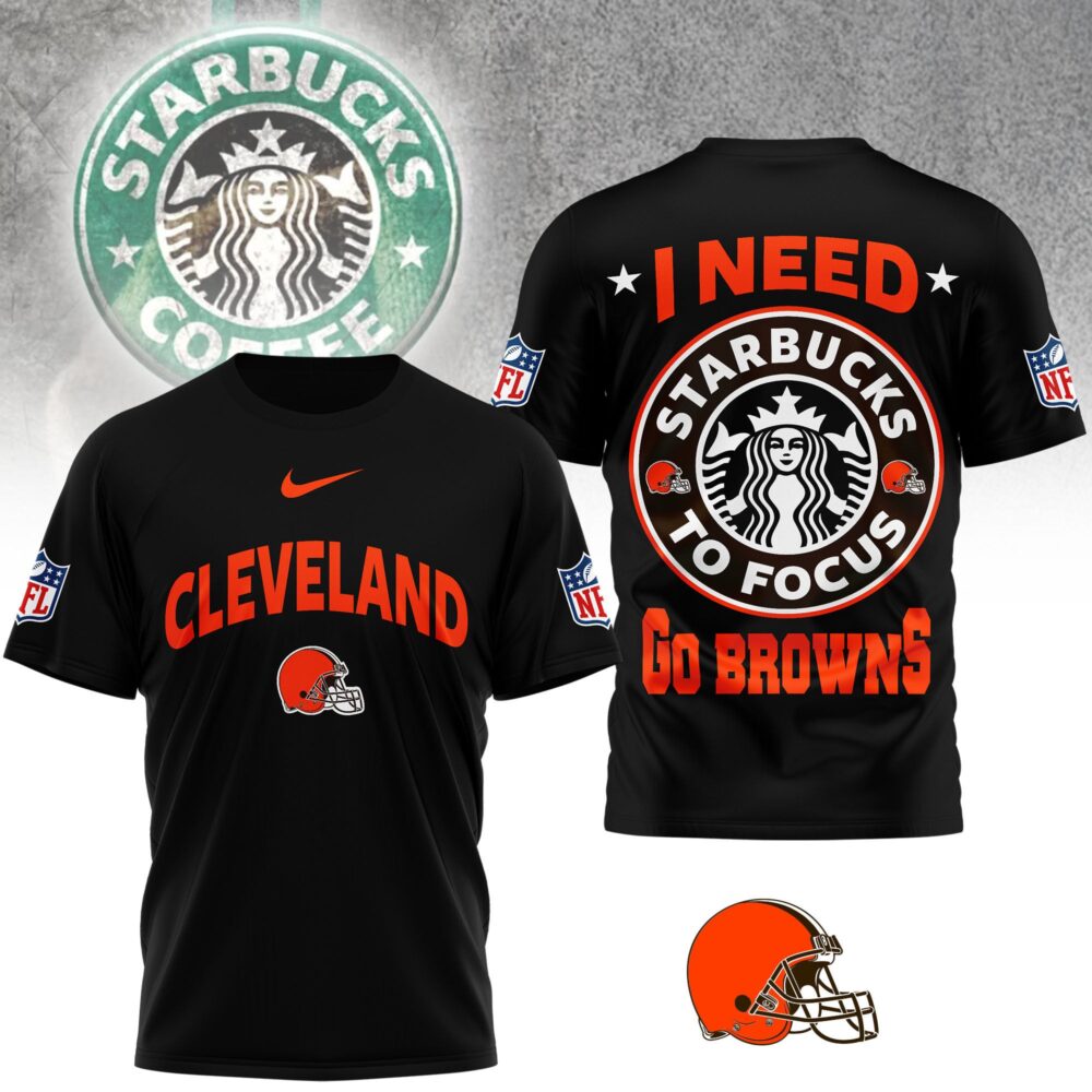 Cleveland Browns | Premium NFL Starbucks Fan 3D Shirt NY
