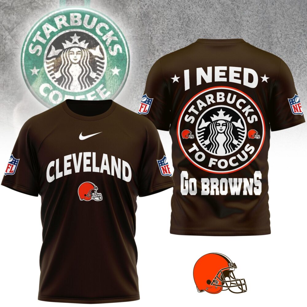 Cleveland Browns | Premium NFL Starbucks Fan 3D Shirt NY