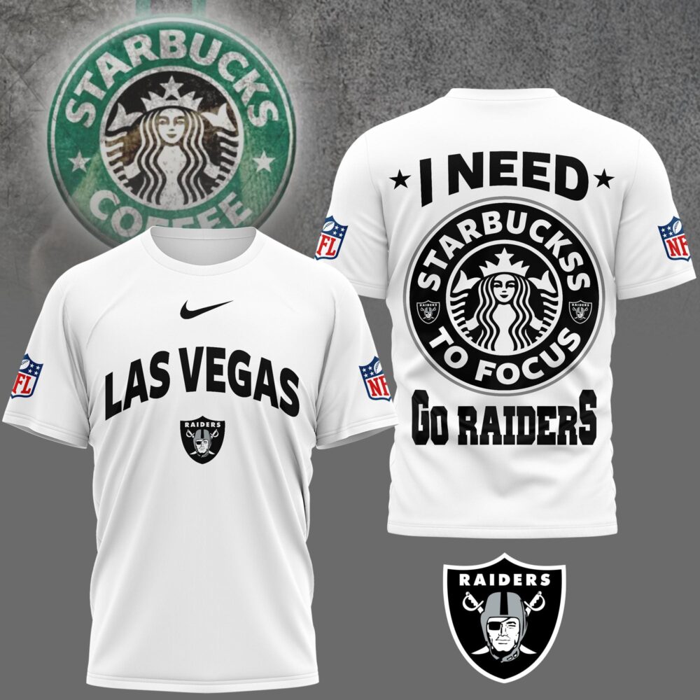 Las Vegas Raiders | Premium NFL Starbucks Fan 3D Shirt NY
