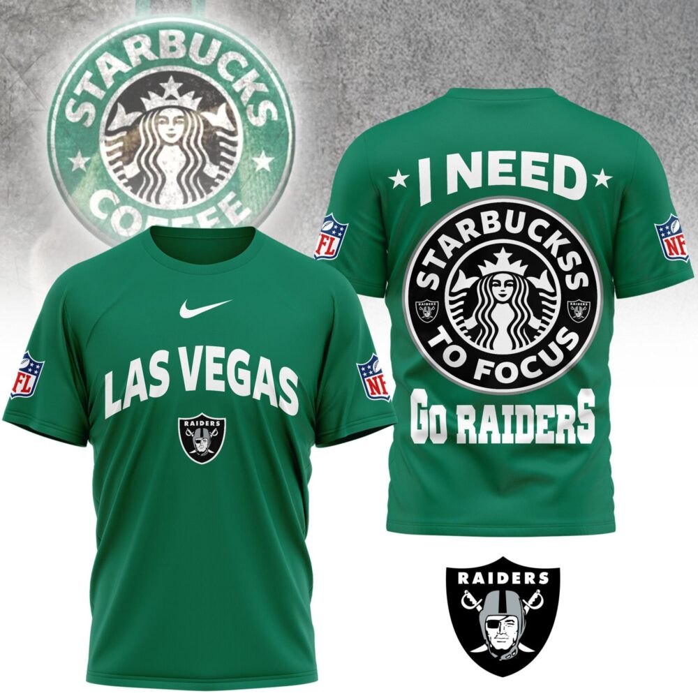 Las Vegas Raiders | Premium NFL Starbucks Fan 3D Shirt NY