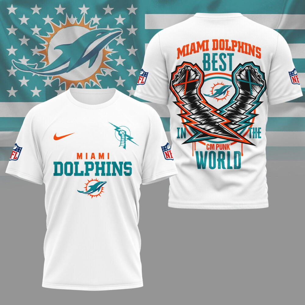 Miami Dolphins | Premium NFL and CM Punk 3D Shirt