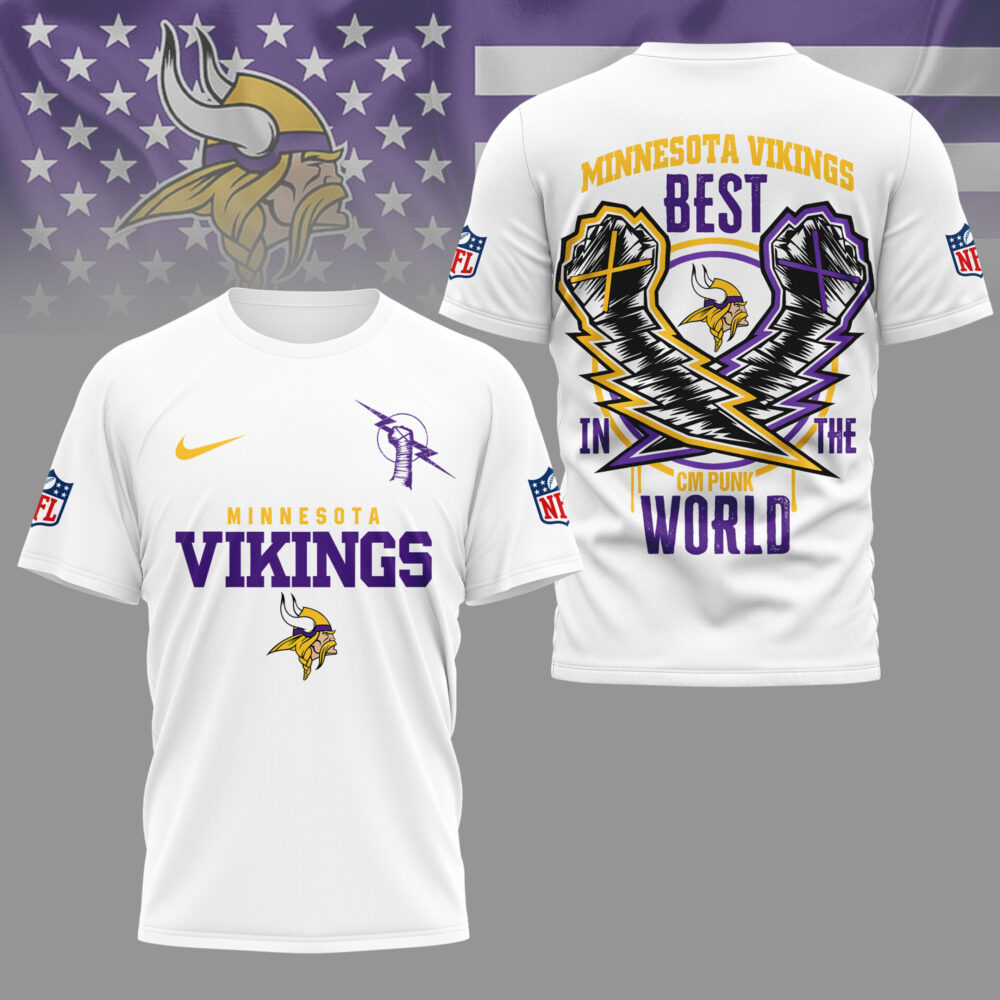 Minnesota Vikings | Premium NFL and CM Punk 3D Shirt