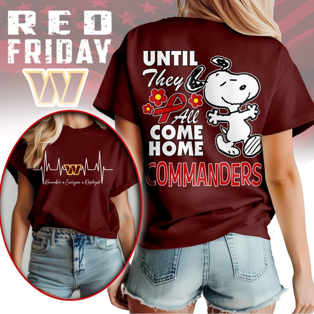 Washington Commanders | Premium NFL Snoopy Red Friday 3D Shirt NY