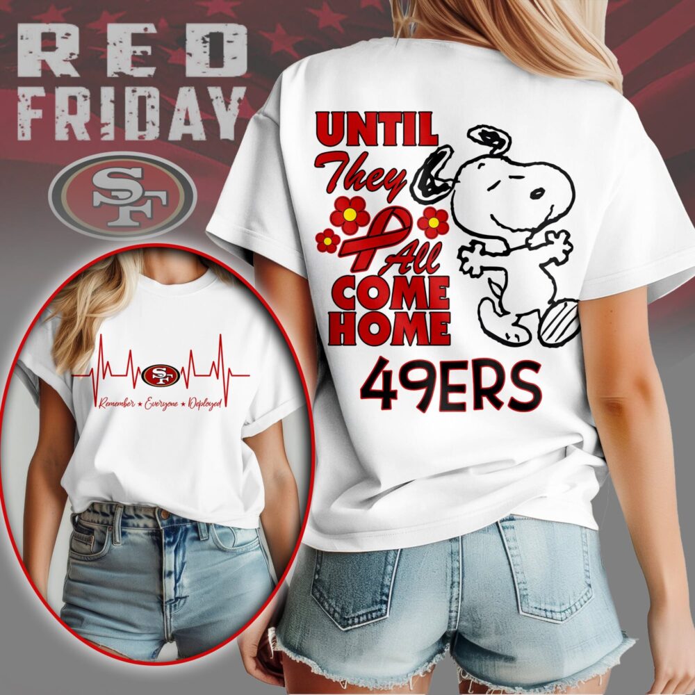 San Francisco 49ers | Premium NFL Snoopy Red Friday 3D Shirt NY