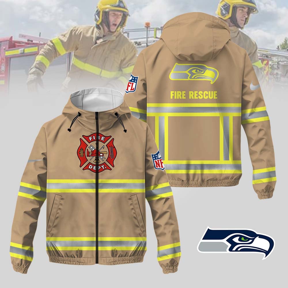 Seattle Seahawks | Premium NFL Hi-Vis Firefighter Windbreaker Jacket MM