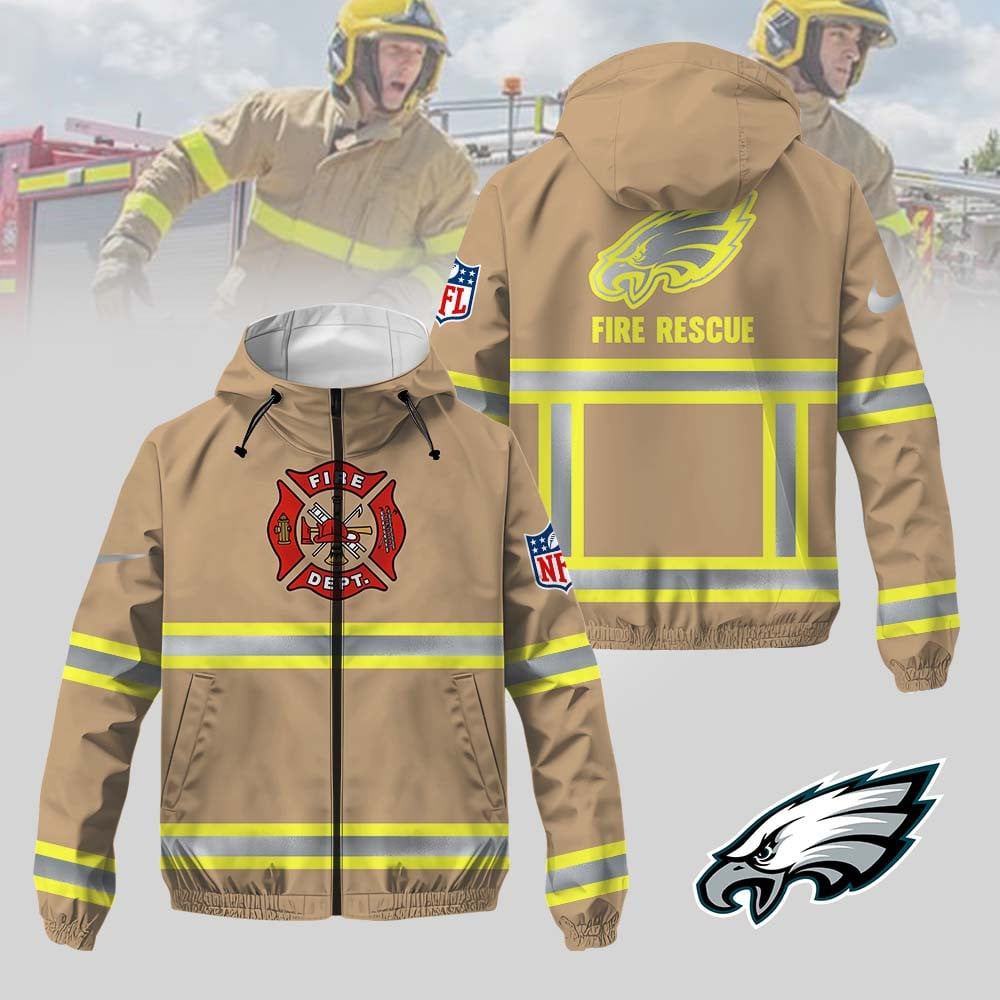 Philadelphia Eagles | Premium NFL Hi-Vis Firefighter Windbreaker Jacket MM
