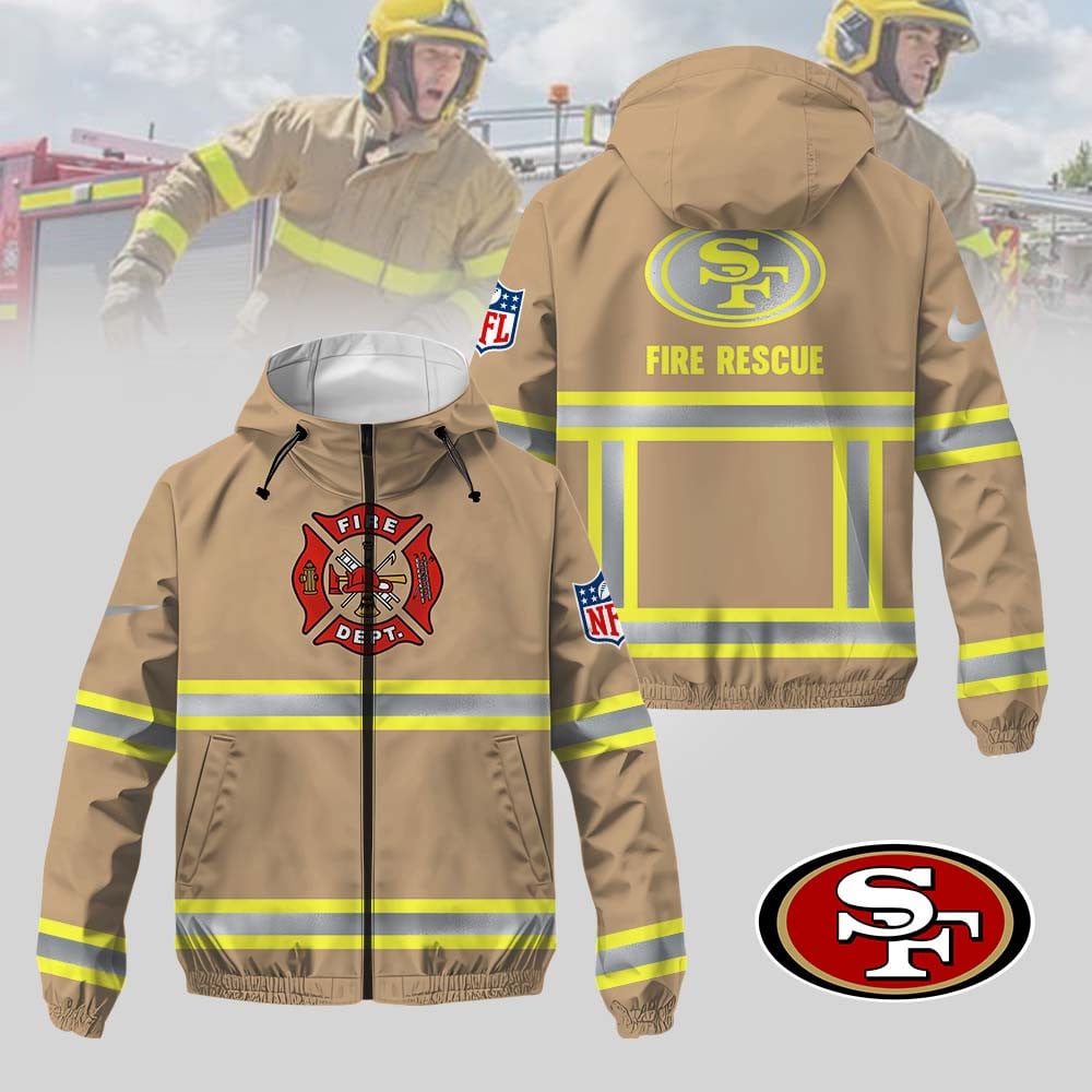San Francisco 49ers | Premium NFL Hi-Vis Firefighter Windbreaker Jacket MM
