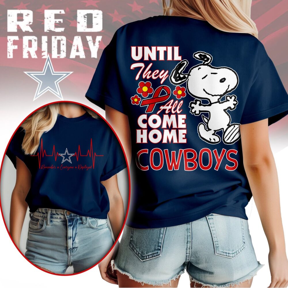Dallas Cowboys | Premium NFL Snoopy Red Friday 3D Shirt NY