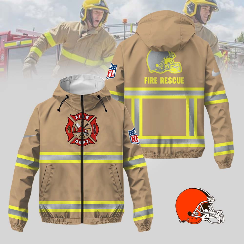 Cleveland Browns | Premium NFL Hi-Vis Firefighter Windbreaker Jacket MM
