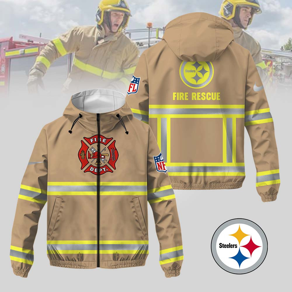 Pittsburgh Steelers | Premium NFL Hi-Vis Firefighter Windbreaker Jacket MM