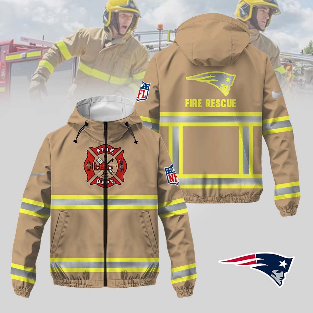 New England Patriots | Premium NFL Hi-Vis Firefighter Windbreaker Jacket MM