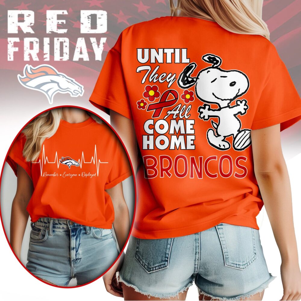 Denver Broncos | Premium NFL Snoopy Red Friday 3D Shirt NY