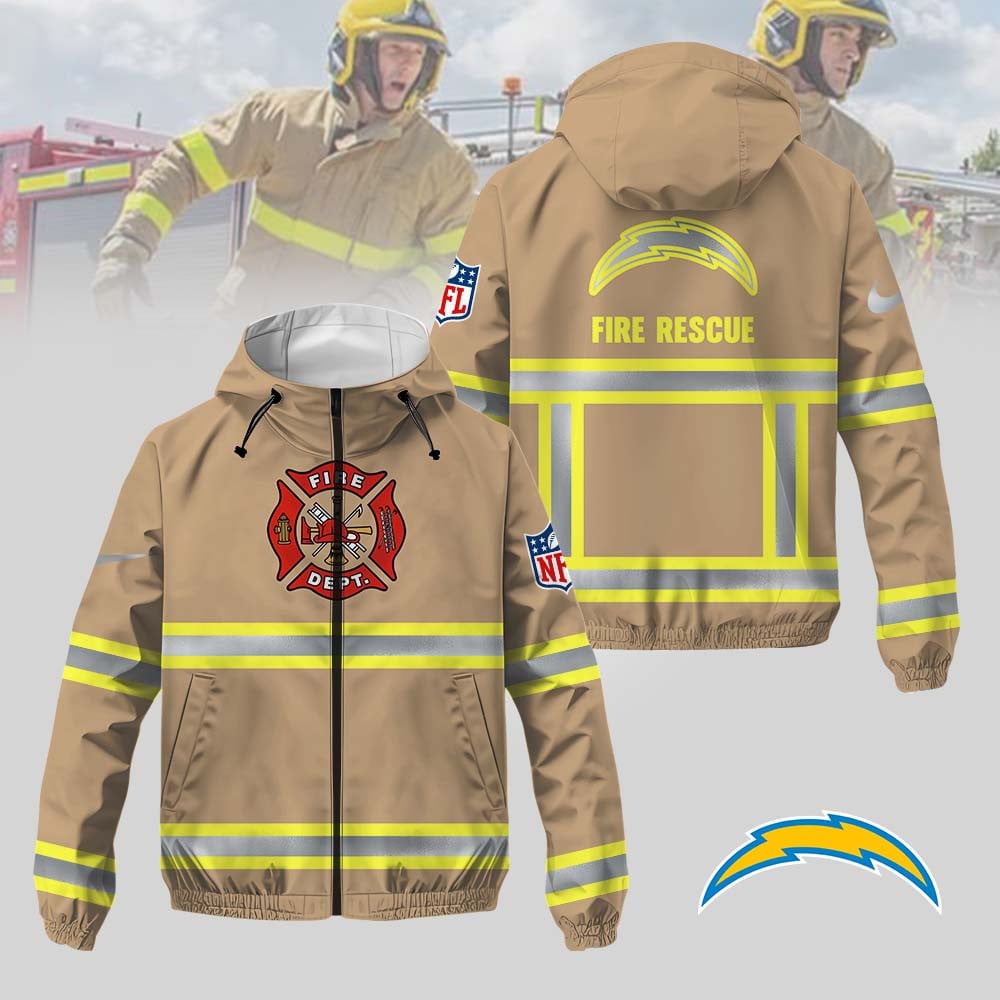 Los Angeles Chargers | Premium NFL Hi-Vis Firefighter Windbreaker Jacket MM