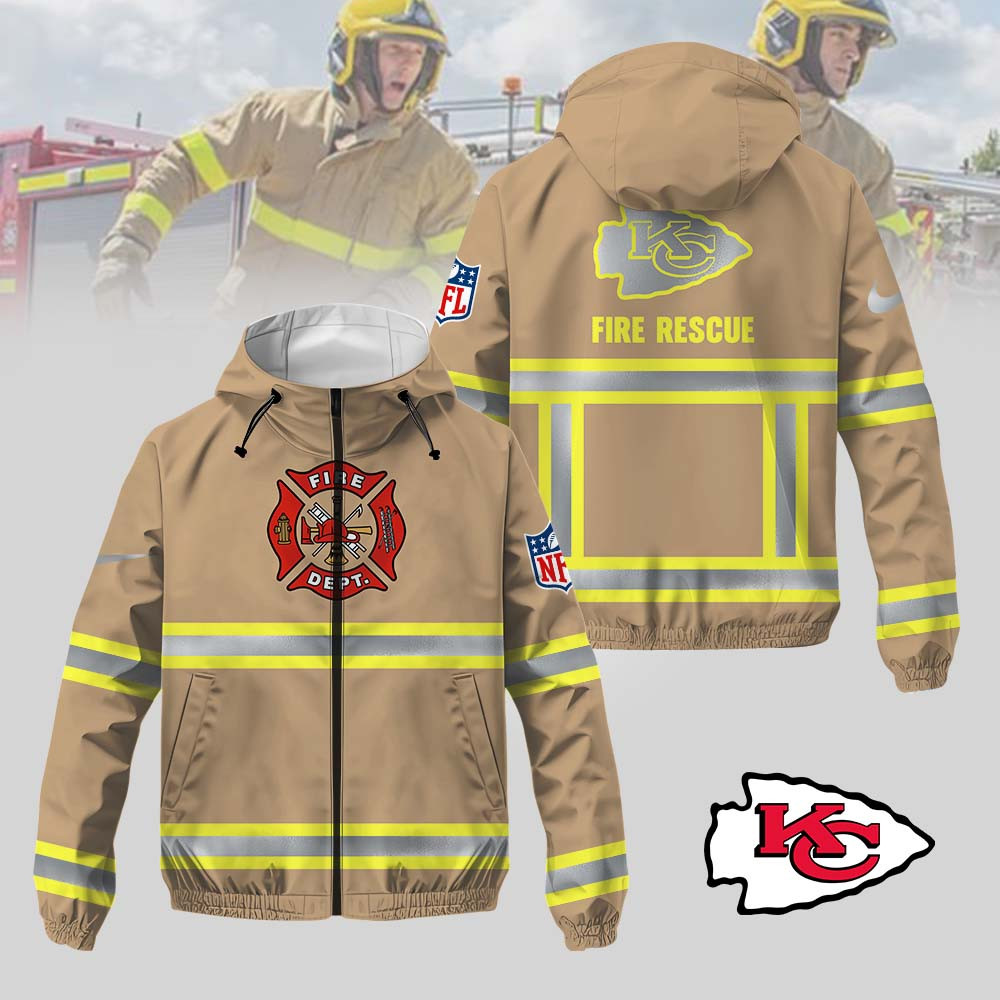 Kansas City Chiefs | Premium NFL Hi-Vis Firefighter Windbreaker Jacket MM