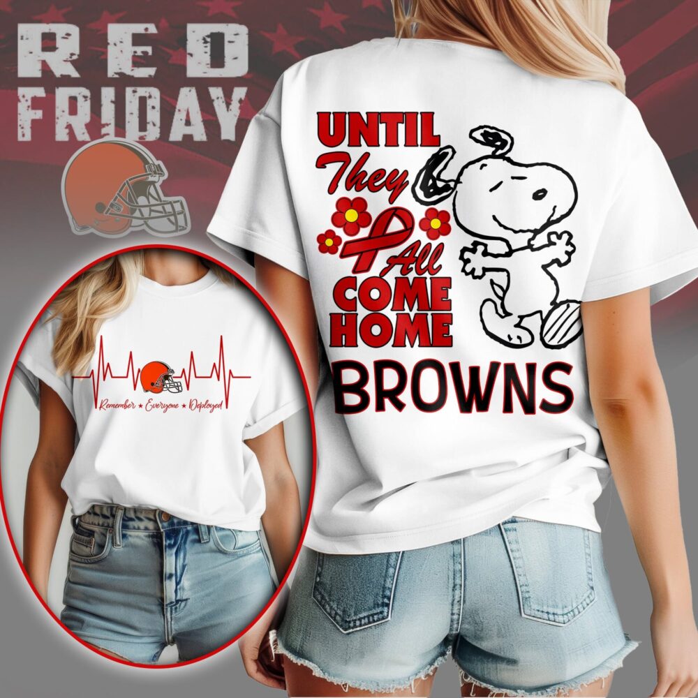 Cleveland Browns | Premium NFL Snoopy Red Friday 3D Shirt NY