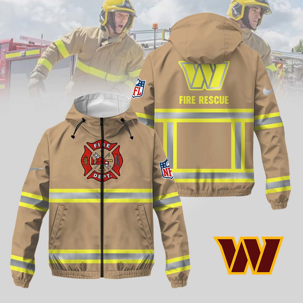 Washington Commanders | Premium NFL Hi-Vis Firefighter Windbreaker Jacket MM