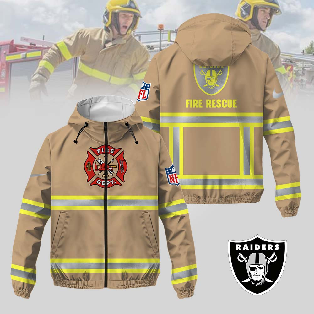Las Vegas Raiders | Premium NFL Hi-Vis Firefighter Windbreaker Jacket MM