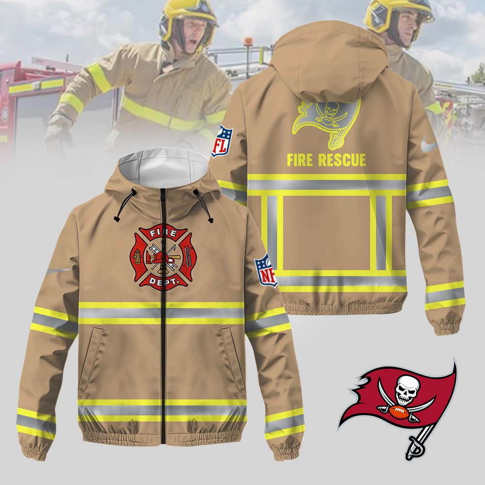Tampa Bay Buccaneers | Premium NFL Hi-Vis Firefighter Windbreaker Jacket MM