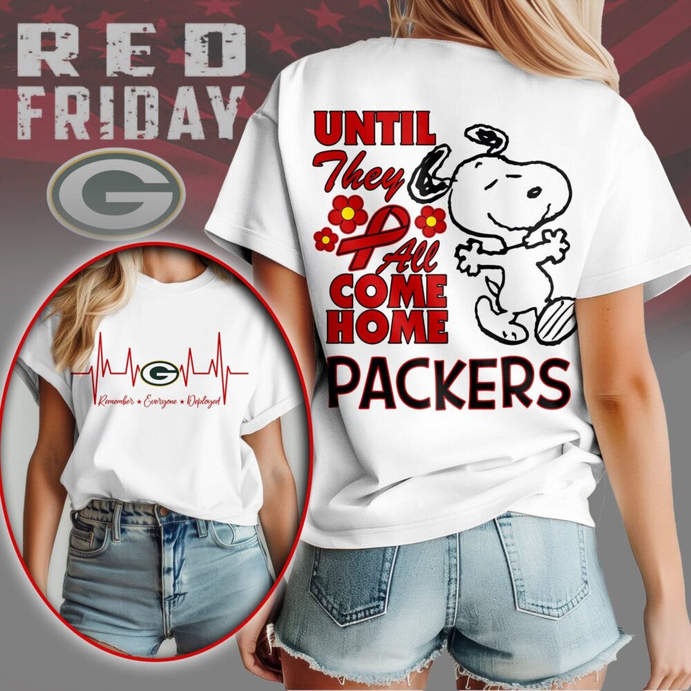 Green Bay Packers | Premium NFL Snoopy Red Friday 3D Shirt NY