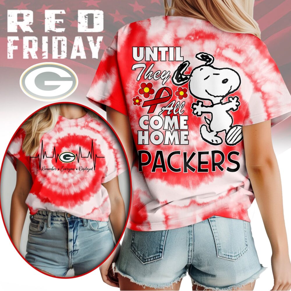 Green Bay Packers | Premium NFL Snoopy Red Friday 3D Shirt NY