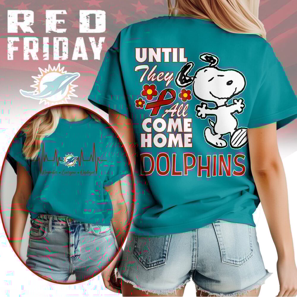 Miami Dolphins | Premium NFL Snoopy Red Friday 3D Shirt NY