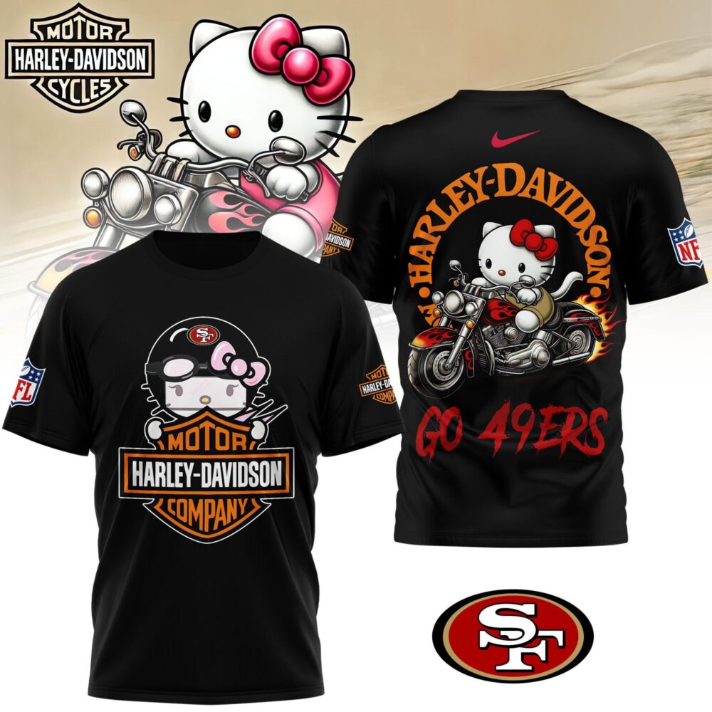 San Francisco 49ers | Premium NFL Hello Kitty Harley Davidson 3D Shirt NY