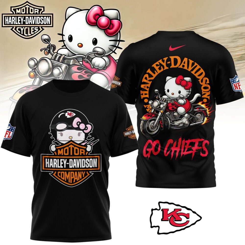 Kansas City Chiefs | Premium NFL Hello Kitty Harley Davidson 3D Shirt NY
