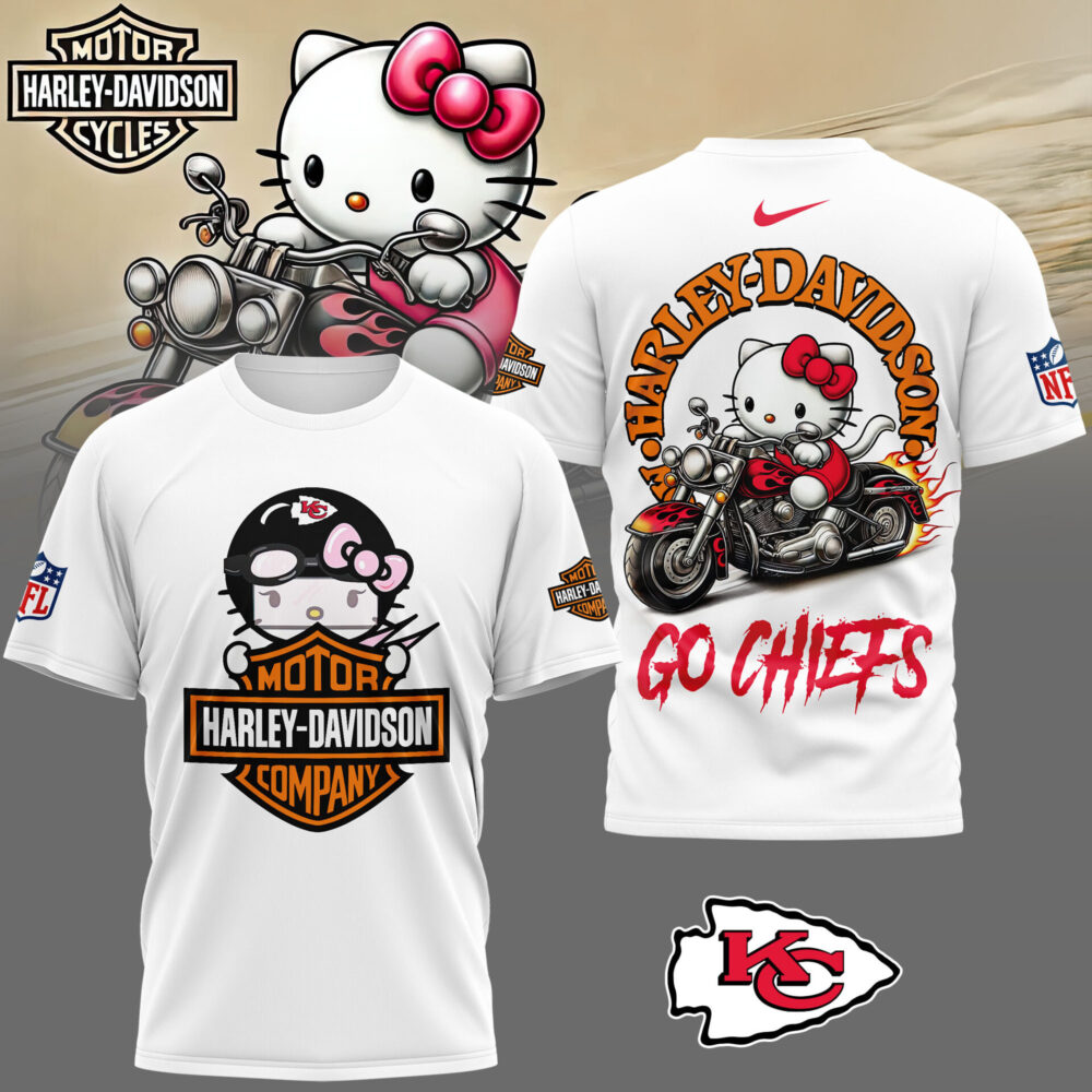 Kansas City Chiefs | Premium NFL Hello Kitty Harley Davidson 3D Shirt NY