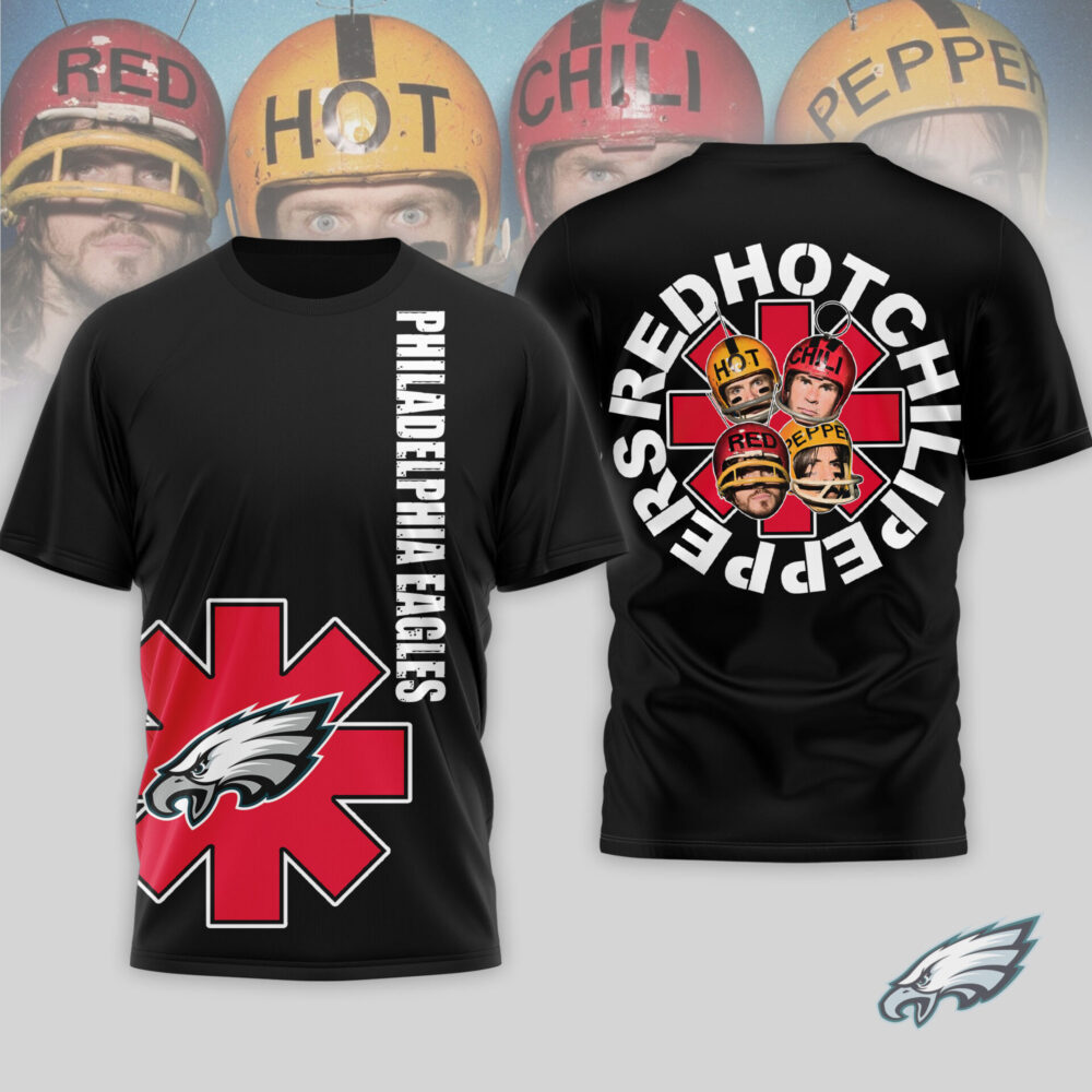 Philadelphia Eagles | Premium NFL Red Hot Chilli Peppers 3D Shirt