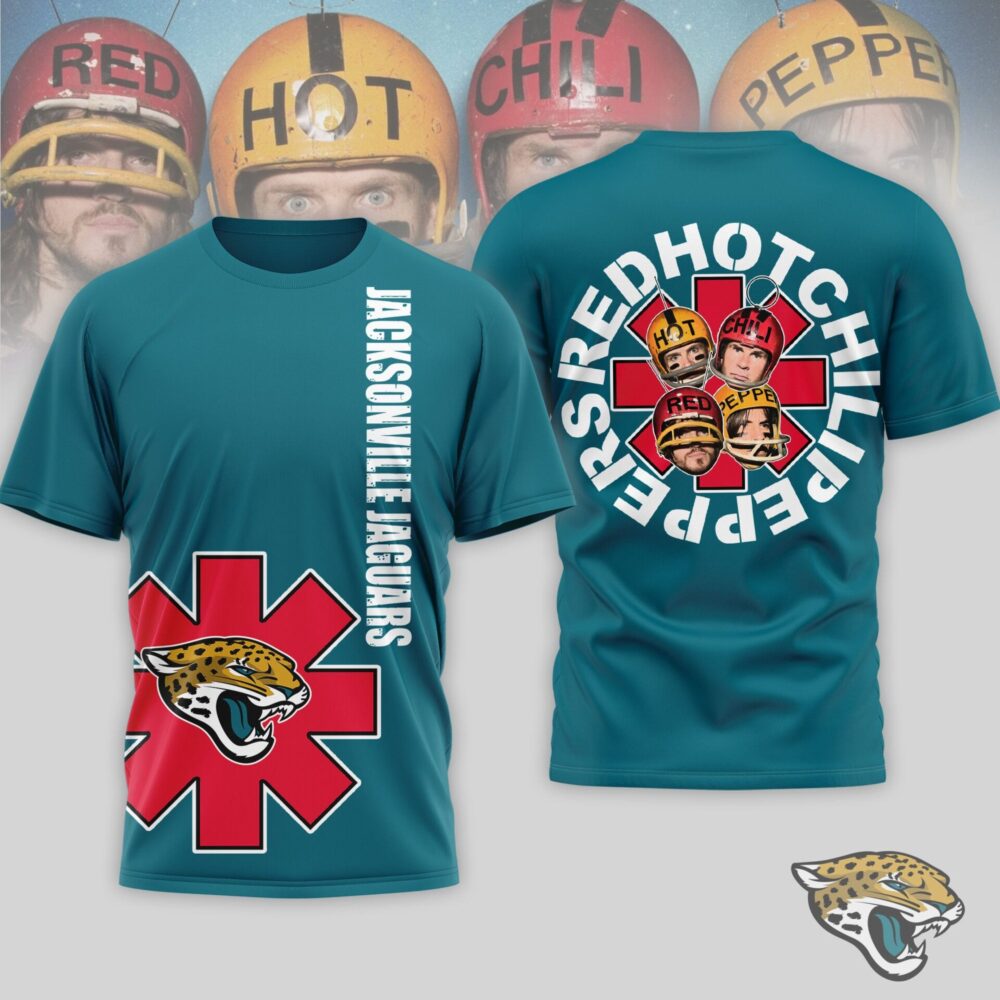 Jacksonville Jaguars | Premium NFL Red Hot Chilli Peppers 3D Shirt