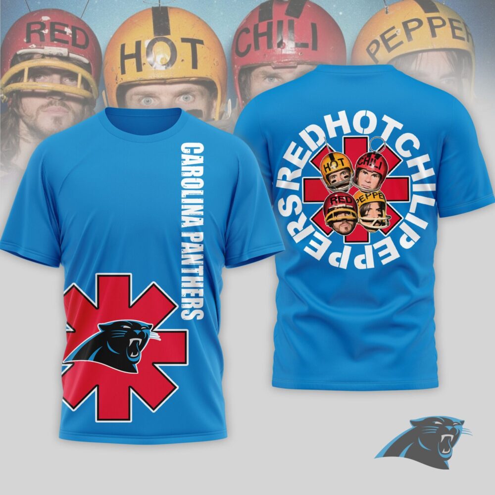Carolina Panthers | Premium NFL Red Hot Chilli Peppers 3D Shirt