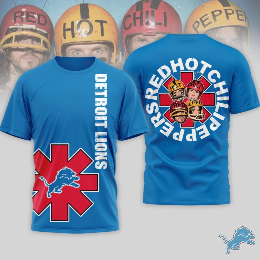 Detroit Lions | Premium NFL Red Hot Chilli Peppers 3D Shirt