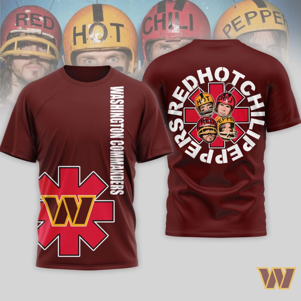 Washington Commanders | Premium NFL Red Hot Chilli Peppers 3D Shirt
