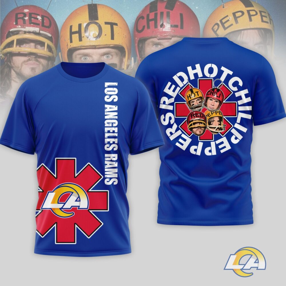 Los Angeles Rams | Premium NFL Red Hot Chilli Peppers 3D Shirt