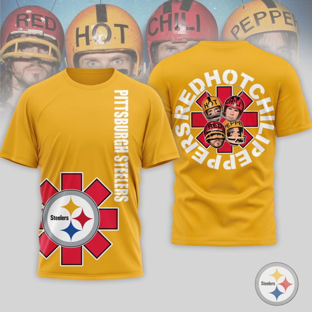 Pittsburgh Steelers | Premium NFL Red Hot Chilli Peppers 3D Shirt
