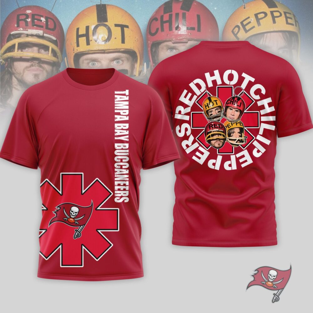 Tampa Bay Buccaneers | Premium NFL Red Hot Chilli Peppers 3D Shirt