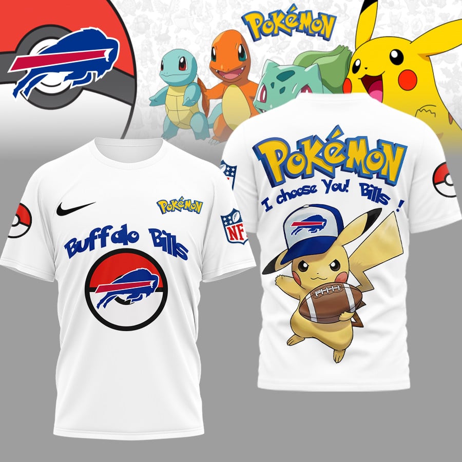 Buffalo Bills | Premium NFL I Choose You Pikachu 3D Shirt