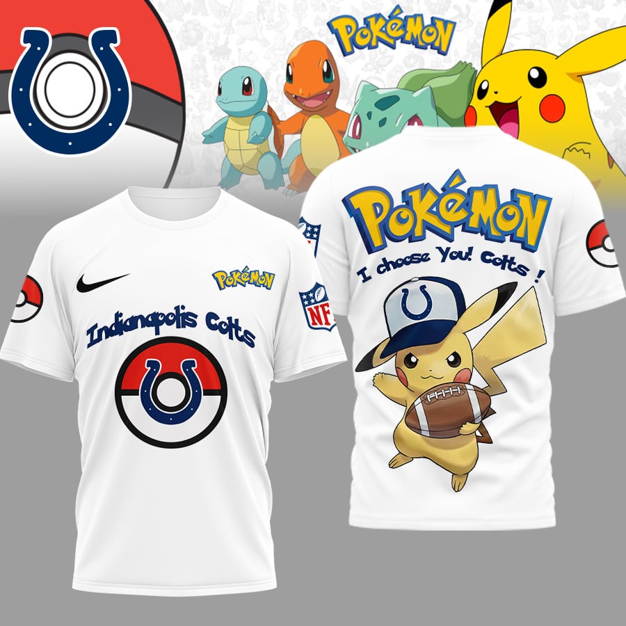 Indianapolis Colts | Premium NFL I Choose You Pikachu 3D Shirt