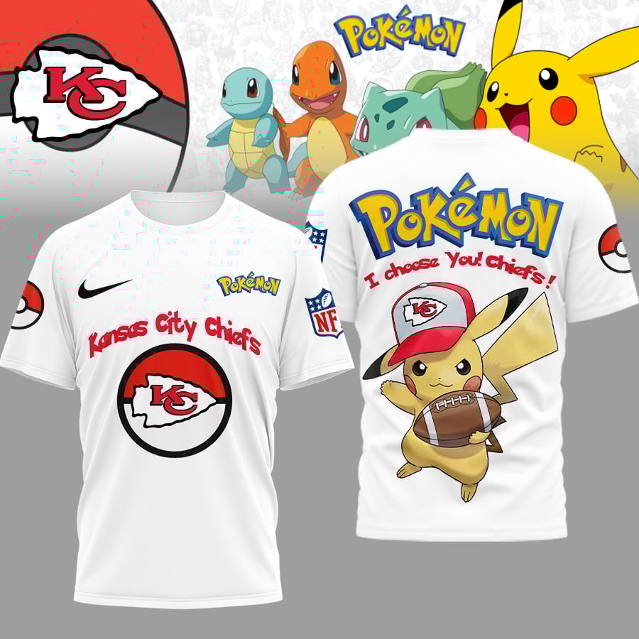 Kansas City Chiefs | Premium NFL I Choose You Pikachu 3D Shirt