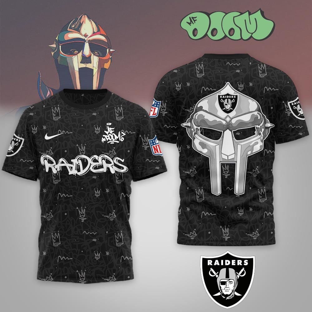Las Vegas Raiders | Premium NFL x MF DOOM 3D Shirt MM